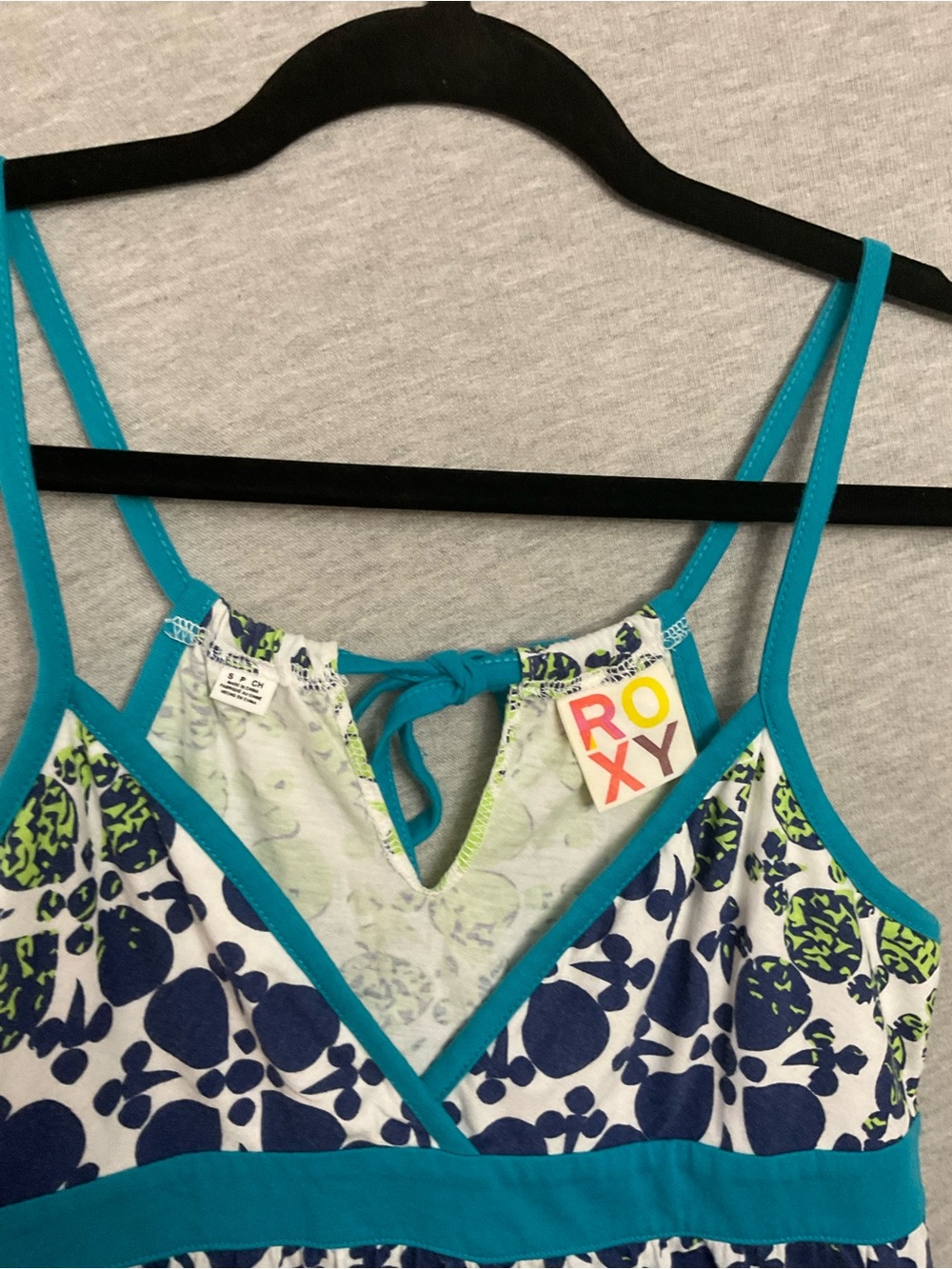 Roxy Women's Blue & Green Patterned Dress - Picture 4 of 4